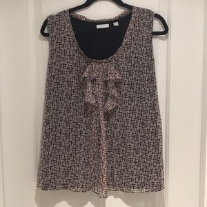NY&Co Pink & Black sleeveless blouse size XL